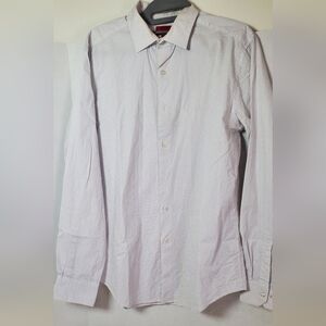 Alfani Subtle Patterned White Dress Shirt